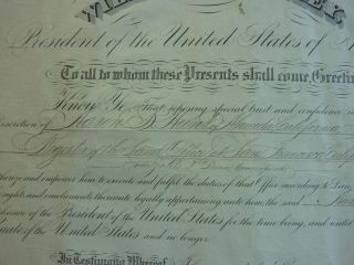 SIGNED DOCUMENT BY PRESIDENT WILLIAM MCKINLEY 5