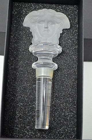 Rosenthal Versace Frosted Crystal Medusa Double - Head Bottle Stopper New/box