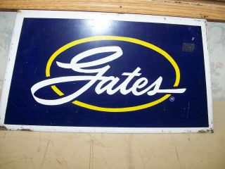 1950`s 60`s Gates Tire Display Sign Tin Rare Gas Station Sign