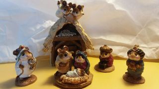 Wee Forest Folk Nativity Scene - - Set Of 5 With Boxes