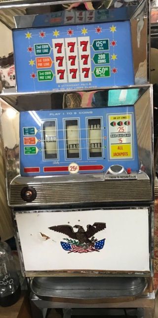 Vintage 25 cent Bally slot machine 4