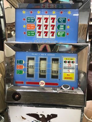 Vintage 25 cent Bally slot machine 6