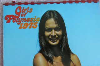 Vintage 1975 " Girls Of Polynesia " Calendar Hawaii 70s Adult Calendar