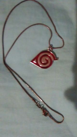 Naruto Shippuden Leaf Village Simble Necklace Collectable Anime Item.