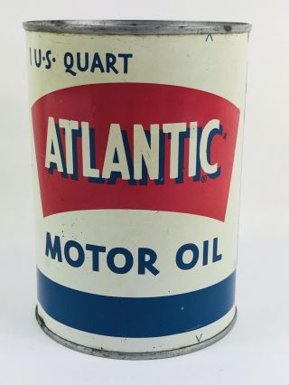 Atlantic Motor Oil 1 Qt.  Can,  Gas & Oil Advertising,  Phila,  Pa,  206