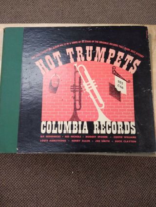Hot Trumpets Armstrong Reiderbecke Columbia 78 Rpm 10 " Shellac 4lp Set C - 66