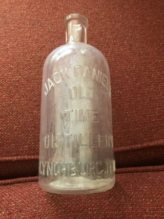 Jack Daniels Sour Mash Whiskey Rare 1890 Cylinder Antique Bottle