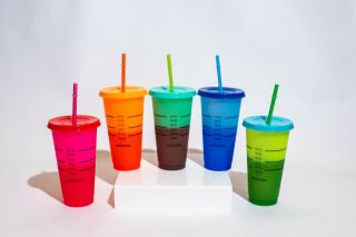 Color Changing Cups | 24 Ounces | 5 Pack | Starbucks - Style