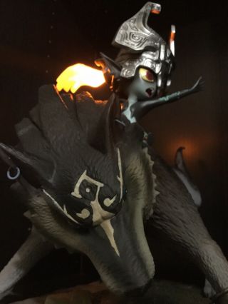 Rare First 4 Figures Wolf Link And Midna EXCLUSIVE Statue Legend Of Zelda 3
