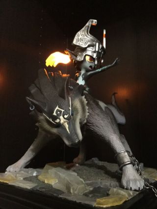 Rare First 4 Figures Wolf Link And Midna EXCLUSIVE Statue Legend Of Zelda 4