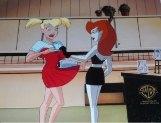 Batman Animated Series Cel Harley Quinn Poison Ivy Harleen And Pam