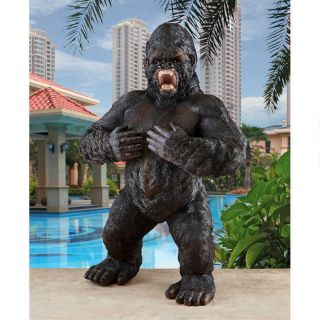 Great Ape Monster Giant Gorilla Design Toscano 25 " African Animal Garden Statue