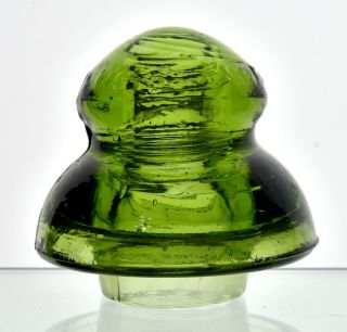 Tough Yellow Olive Green Cd 472 Insulator From Poland