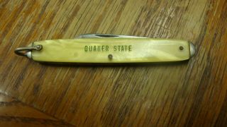Vintage Small Camilus Quaker State Advertisement Pocket Knife