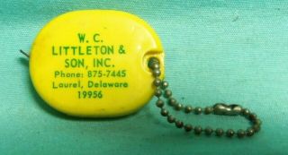 Vintage John Deere Tape Measure Lawn Garden Tractor W.  C.  LITTLETON LAUREL DE. 4