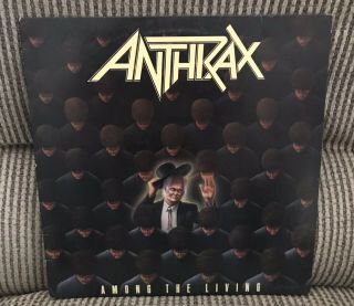 Anthrax Among The Living Vinyl Lp Rare 1987 Pressing With Insert Metallica