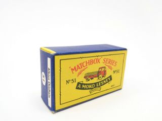 Box For 1958 Moko Lesney Matchbox No.  51 