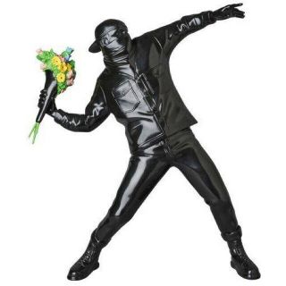 Banksy Brandalism Flower Bomber Black Ver.  Banksy Medicom Toy Figure