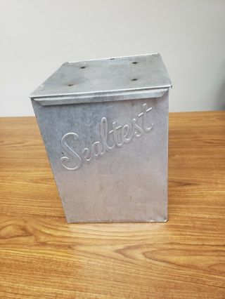 Vtg Sealtest Dairy Milk Delivery Porch Box Insulated Cooler Aluminum