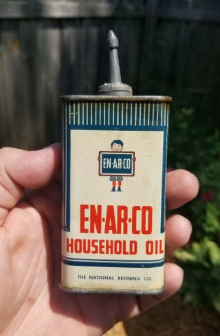Vintage ENARCO EN - AR - CO Household Handy Oiler Oil Can 11