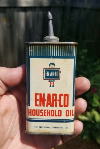 Vintage Enarco En - Ar - Co Household Handy Oiler Oil Can