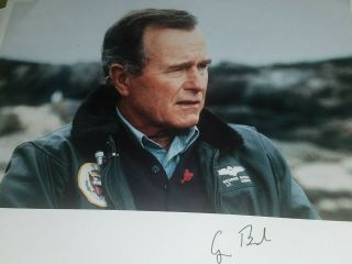 George H.  W.  Bush Signed Photo 100