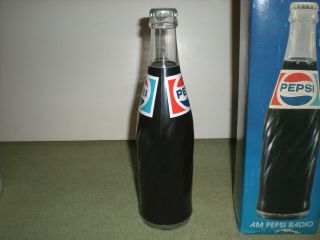 Rare/htf Vintage Pepsi Cola 10  Soda Bottle AM Radio Radio Shack (NOS) 6