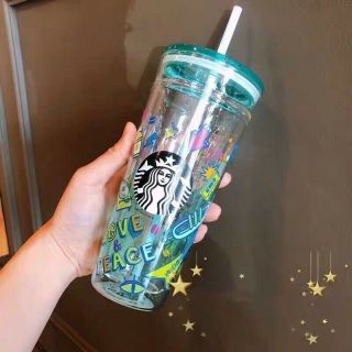 China 2019 Starbucks Summer Love Music 20oz Glass Cold Water Cup Mug