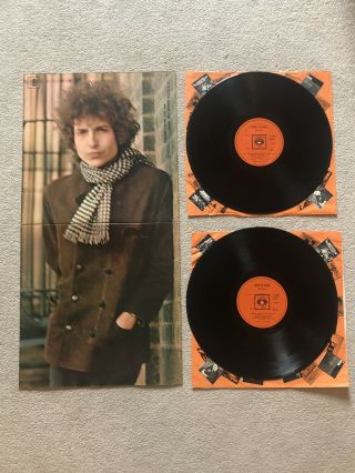 Bob Dylan Rare Mono Blonde On Blonde Vinyl Double Lp Rough Textured Orange Label