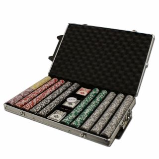 1000 High Roller 14g Clay Poker Chips Set With Rolling Case - Pick Chips