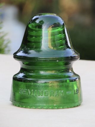 7 Up Green Hemingray - 19 Glass Insulator