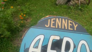 JENNEY AERO porcelain pump plate sign 6