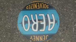 JENNEY AERO porcelain pump plate sign 9