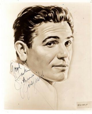American Leading Actor John Garfield,  Signed Vintage Studio Photo Art.  1940 