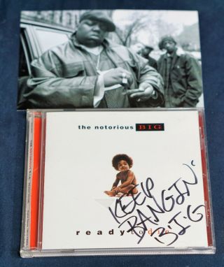 Ready To Die Autographed By The Notorious B.  I.  G.  Cd East Coast Hip Hop