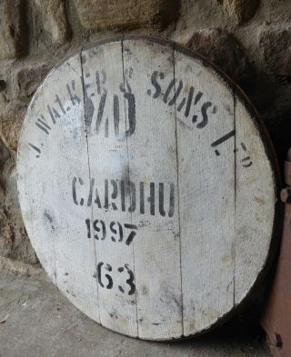 1997 Cardhu Whisky barrel lid Cask end 22 