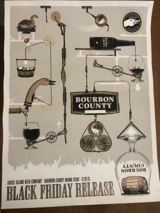 Bourbon County Stout 2013 Poster Goose Island Print Stout Rare Beer