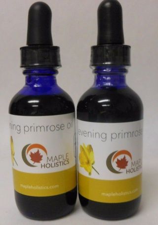 (2) Maple Holistics Pure Evening Primrose Oil For Face Skin Hair 2 Oz D21 C13