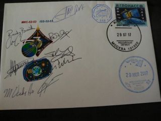 Iss 52 - 53 Flown Boardpost 9x Orig.  Signed,  Space