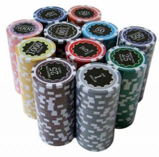 1000 Eclipse 14g Clay Poker Chips Set with Aluminum Case - Pick Chips 3
