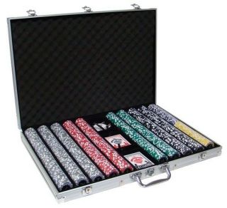 1000 Eclipse 14g Clay Poker Chips Set with Aluminum Case - Pick Chips 4