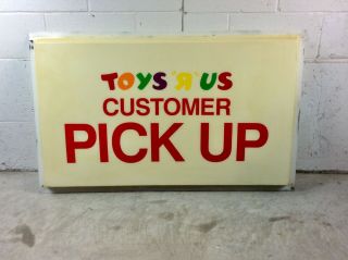 Rare Vintage Large Toys R Us Customer Pick Up Sign 48x30 Memorabilia Collectors