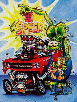Rat Fink Built For Speed,  Big Daddy Ed Roth Metal Sign