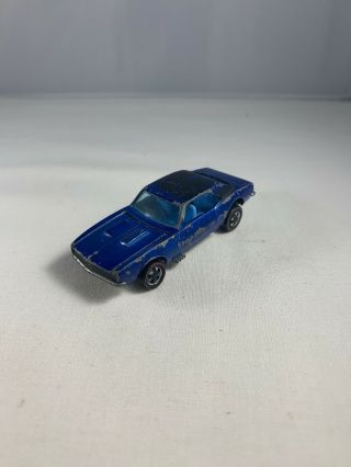 Hot Wheels - Custom Camaro - Redline - Early Run Blue Interior / Deep Dish