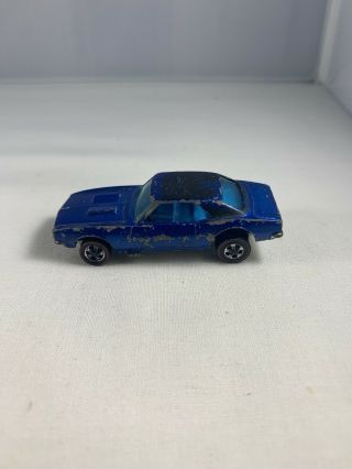 Hot Wheels - Custom Camaro - Redline - Early run blue interior / deep dish 3