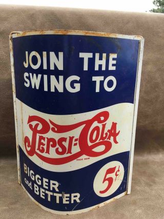 Vintage Pepsi - Cola Bigger & Better Advertising Hanging Style Soda String Holder