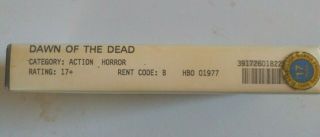 Blockbuster VHS Dawn of the Dead 1978 3