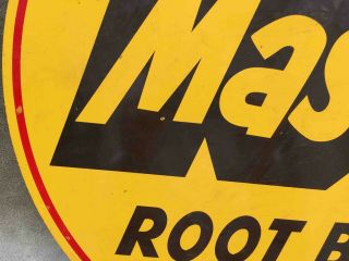 Vintage Drink Mason ' s Root Beer Soda 2 Sided Large Advertising Flange Sign 3