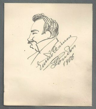 Enrico Caruso - Signed 1906 Self Portrait