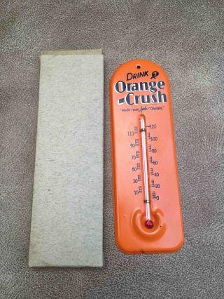 Vintage Nos Drink Orange Crush Soda Advertising Thermometer